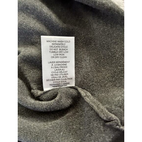 Nwt Tahari Sz Sm Mock Neck Dk Gray Rayon Nylon LS Capsule Career Profess Sweater - Picture 6 of 11